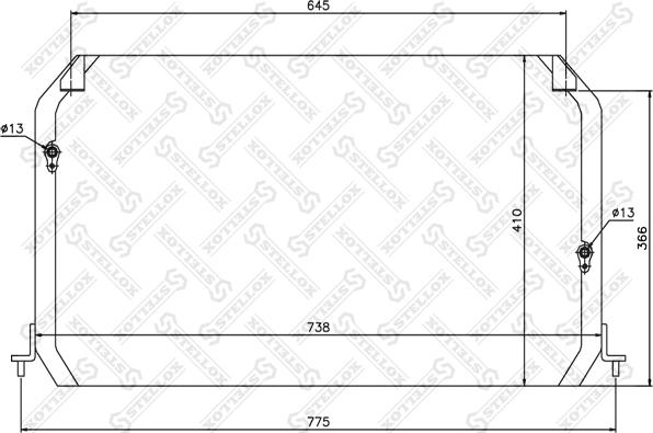 Stellox 10-45287-SX - Condenser, air conditioning autospares.lv