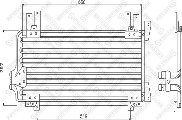 Stellox 10-45238-SX - Condenser, air conditioning autospares.lv