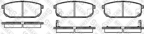 Stellox 1053 002B-SX - Brake Pad Set, disc brake autospares.lv