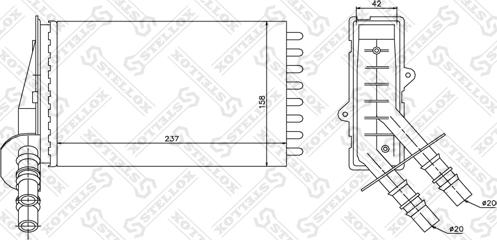 Stellox 10-35043-SX - Heat Exchanger, interior heating autospares.lv