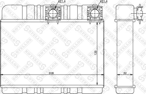 Stellox 10-35081-SX - Heat Exchanger, interior heating autospares.lv