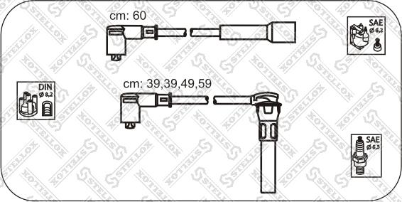 Stellox 10-38572-SX - Ignition Cable Kit autospares.lv