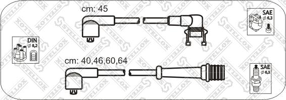 Stellox 10-38163-SX - Ignition Cable Kit autospares.lv