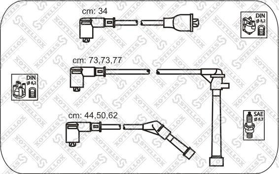 Stellox 10-38266-SX - Ignition Cable Kit autospares.lv