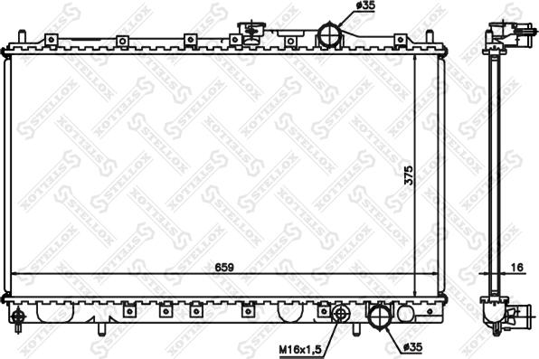 Stellox 10-25950-SX - Radiator, engine cooling autospares.lv