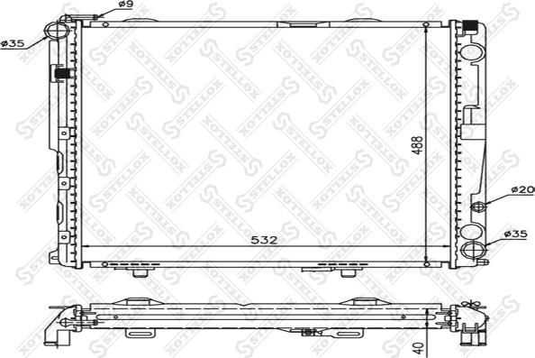 Stellox 10-25904-SX - Radiator, engine cooling autospares.lv