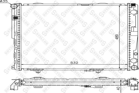 Stellox 10-25905-SX - Radiator, engine cooling autospares.lv