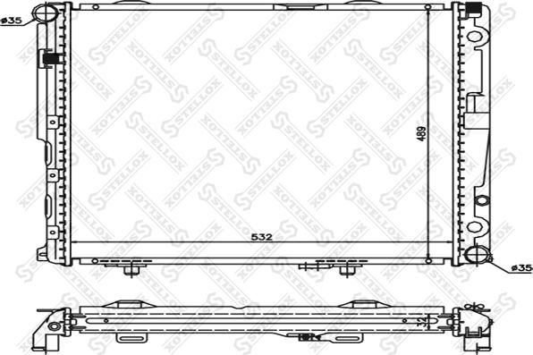 Stellox 10-25901-SX - Radiator, engine cooling autospares.lv