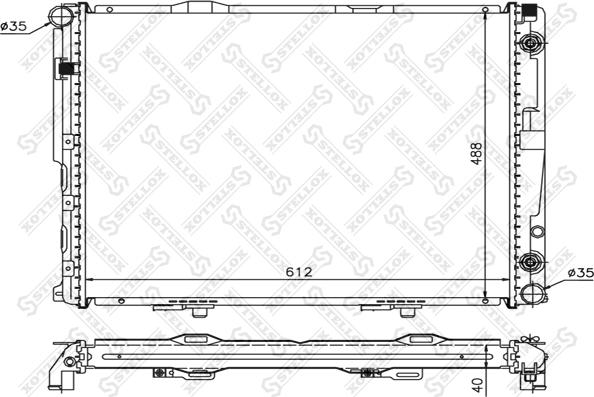 Stellox 10-25903-SX - Radiator, engine cooling autospares.lv