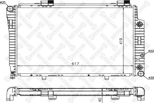 Stellox 10-25916-SX - Radiator, engine cooling autospares.lv