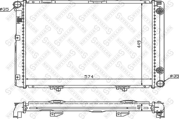 Stellox 10-25910-SX - Radiator, engine cooling autospares.lv