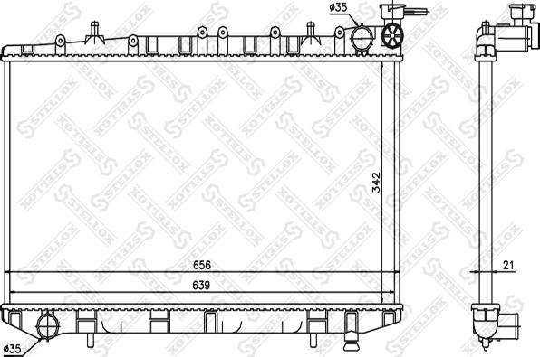 Stellox 10-25989-SX - Radiator, engine cooling autospares.lv