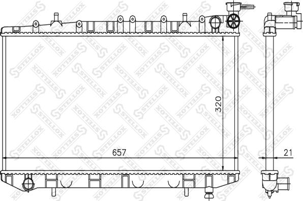 Stellox 10-25982-SX - Radiator, engine cooling autospares.lv