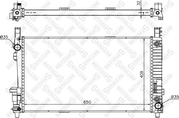 Stellox 10-25936-SX - Radiator, engine cooling autospares.lv