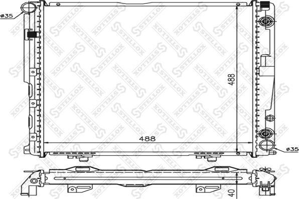 Stellox 10-25924-SX - Radiator, engine cooling autospares.lv