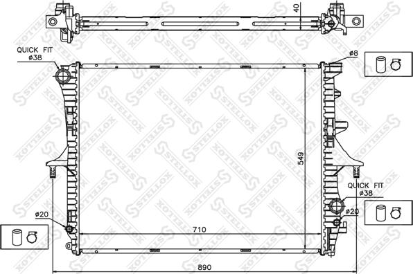 Stellox 10-25446-SX - Radiator, engine cooling autospares.lv