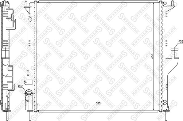 Stellox 10-25450-SX - Radiator, engine cooling autospares.lv