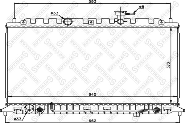 Stellox 10-25466-SX - Radiator, engine cooling autospares.lv