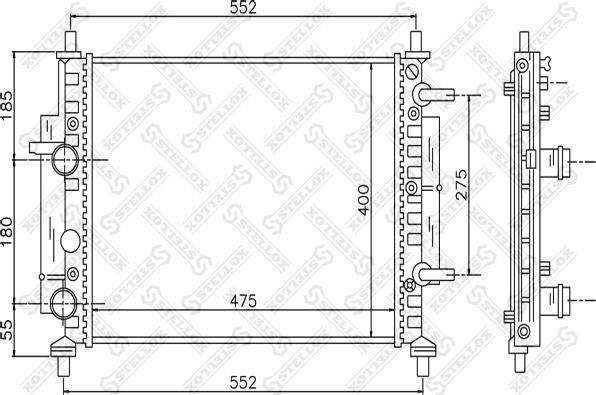 Stellox 10-25409-SX - Radiator, engine cooling autospares.lv