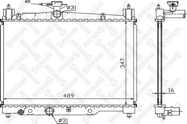 Stellox 10-25402-SX - Radiator, engine cooling autospares.lv