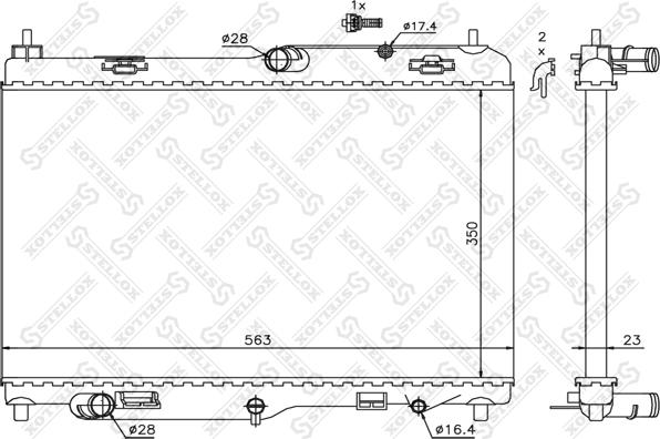 Stellox 10-25410-SX - Radiator, engine cooling autospares.lv