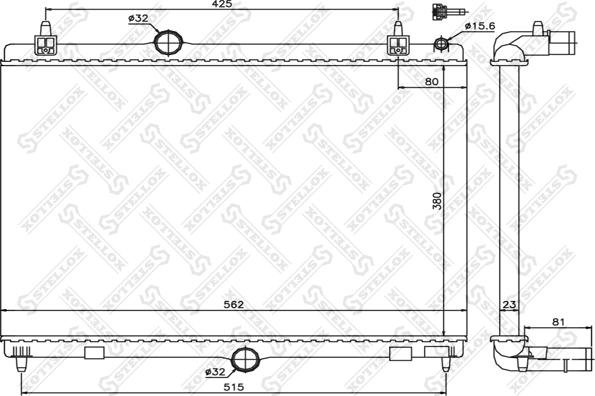 Stellox 10-25413-SX - Radiator, engine cooling autospares.lv