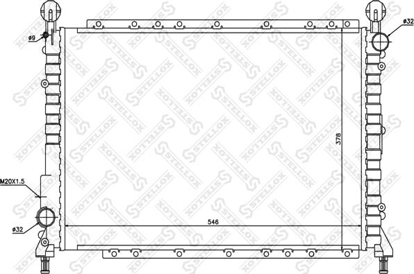 Stellox 10-25485-SX - Radiator, engine cooling autospares.lv