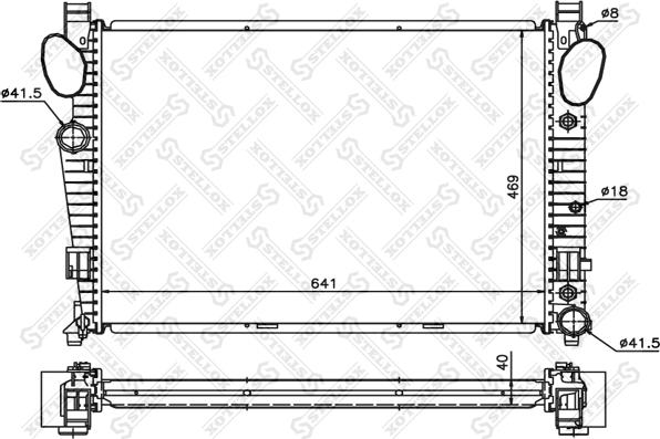 Stellox 10-25426-SX - Radiator, engine cooling autospares.lv