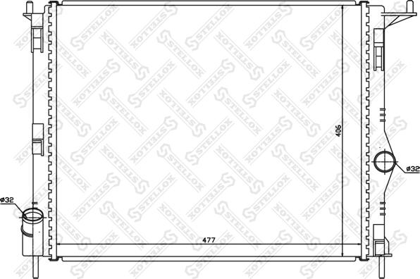 Stellox 10-25473-SX - Radiator, engine cooling autospares.lv