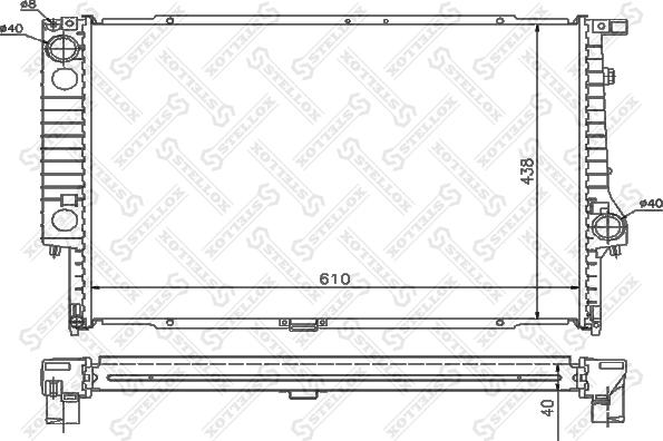 Stellox 10-25547-SX - Radiator, engine cooling autospares.lv