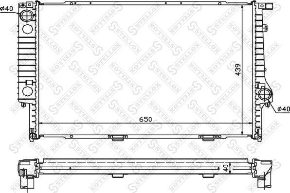 Stellox 10-25569-SX - Radiator, engine cooling autospares.lv