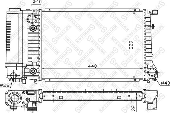 Stellox 10-25565-SX - Radiator, engine cooling autospares.lv