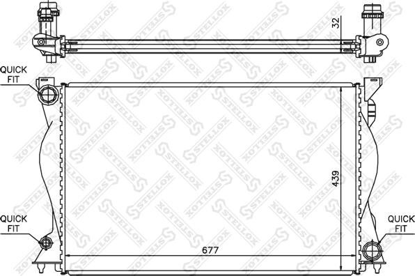 Stellox 10-25508-SX - Radiator, engine cooling autospares.lv