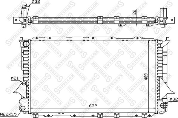 Stellox 10-25535-SX - Radiator, engine cooling autospares.lv