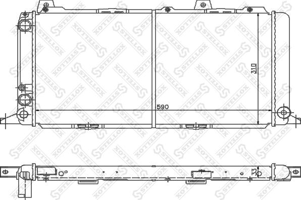 Stellox 10-25531-SX - Radiator, engine cooling autospares.lv