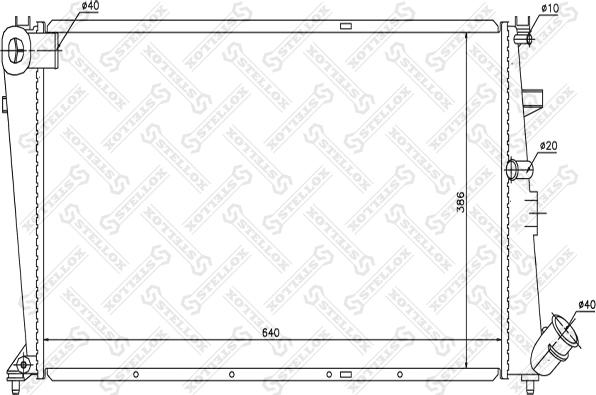 Stellox 10-25640-SX - Radiator, engine cooling autospares.lv