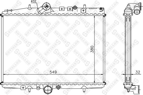 Stellox 10-25647-SX - Radiator, engine cooling autospares.lv