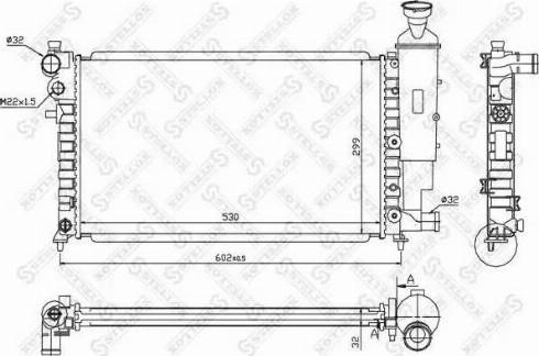 Stellox 10-25666-SX - Radiator, engine cooling autospares.lv