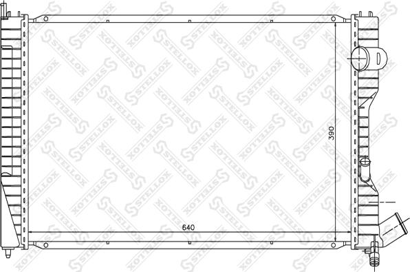 Stellox 10-25639-SX - Radiator, engine cooling autospares.lv