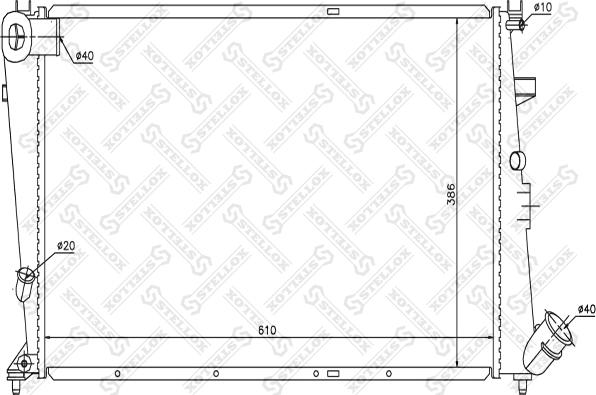 Stellox 10-25677-SX - Radiator, engine cooling autospares.lv