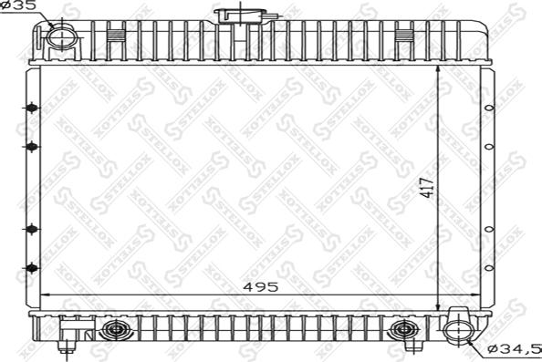 Stellox 10-25094-SX - Radiator, engine cooling autospares.lv