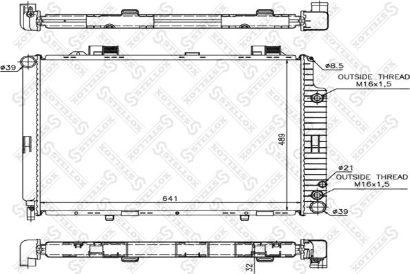 Stellox 10-25093-SX - Radiator, engine cooling autospares.lv