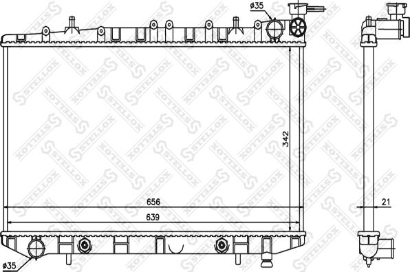 Stellox 10-25045-SX - Radiator, engine cooling autospares.lv