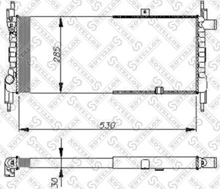 Stellox 10-25048-SX - Radiator, engine cooling autospares.lv