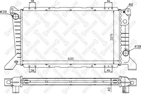 Stellox 10-25056-SX - Radiator, engine cooling autospares.lv