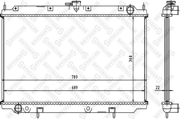 Stellox 10-25058-SX - Radiator, engine cooling autospares.lv