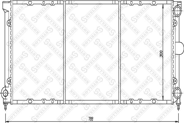 Stellox 10-25052-SX - Radiator, engine cooling autospares.lv