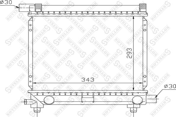 Stellox 10-25057-SX - Radiator, engine cooling autospares.lv