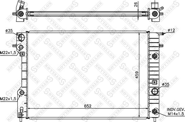 Stellox 10-25065-SX - Radiator, engine cooling autospares.lv