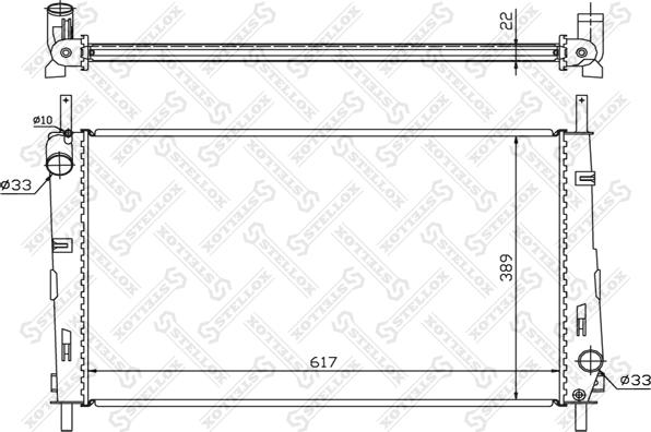 Stellox 10-25066-SX - Radiator, engine cooling autospares.lv